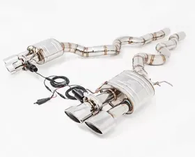 Meisterschaft Titanium GTC Axle Back Muffler 4x120x80mm Oval Split Tips BMW M5 Sedan F10 12-15