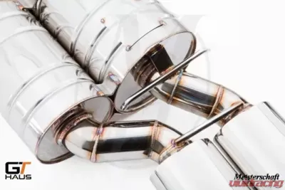 Meisterschaft Stainless GTS Ultimate Axle Back Muffler 4x120x80mm Tips BMW M6 Coupe / Convertible 05-10 - BM1411518