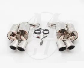 Meisterschaft Stainless GTC Axle Back Muffler 4x120x80mm Tips BMW M6 Coupe / Convertible 05-10