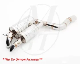 Meisterschaft Stainless GT Racing Axle Back Muffler 2x120x80mm Tips BMW 745 Sedan 02-08 | 760 Sedan 02-06