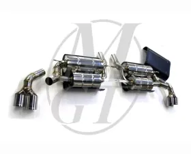 Meisterschaft Stainless GT Racing Axle Back Muffler 4x83mm Tips BMW X6 3.0L Bi-Turbo 08-10