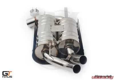Meisterschaft Stainless GT Racing Axle Back Muffler 4x83mm Tips BMW X6 3.0L Bi-Turbo 08-10 - BM2411204