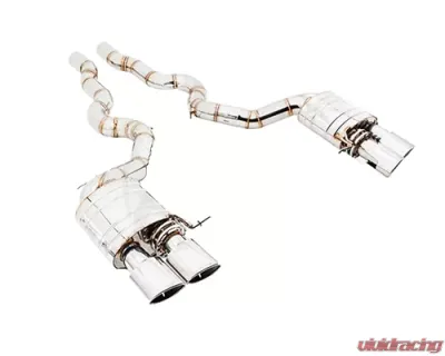 Meisterschaft Titanium Super Light GT Racing Axle Back Muffler System 4x120x80mm Tips BMW F06 M6 Gran Coupe 14-19 - BM2712418