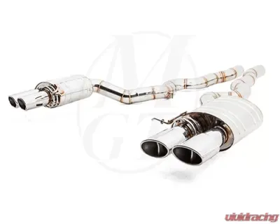 Meisterschaft Titanium Super Light GT Racing Axle Back Muffler System 4x120x80mm Tips BMW F06 M6 Gran Coupe 14-19 - BM2712418