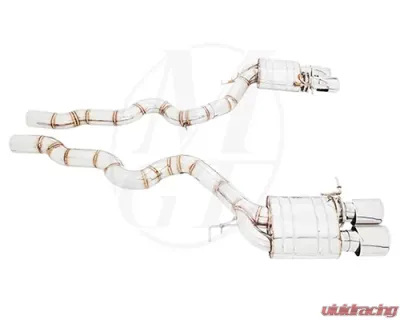Meisterschaft Titanium Super Light GT Racing Axle Back Muffler System 4x120x80mm Tips BMW F06 M6 Gran Coupe 14-19 - BM2712418