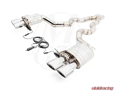 Meisterschaft Titanium GTC Axle Back Muffler System 4x120x80mm Tips BMW F06 M6 Gran Coupe 14-19 - BM2712618