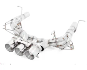 Meisterschaft Stainless Steel Super GT Racing Ultimate Version Exhaust with with 3x102mm Round Split Tips Ferrari 458 Italia 10-15