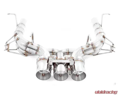 Meisterschaft Stainless Steel Super GT Racing Ultimate Version Exhaust with with 3x102mm Round Split Tips Ferrari 458 Italia 10-15 - FE0311235