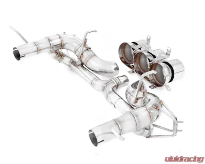 Meisterschaft Stainless Steel Super GT Racing Ultimate Version Exhaust with with 3x102mm Round Split Tips Ferrari 458 Italia 10-15 - FE0311235