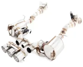 Meisterschaft Stainless Steel GTC EV Control Exhaust System with 3x102mm Round Split Tips Ferrari 458 Italia 10-15