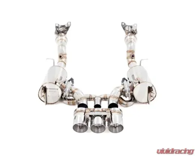 Meisterschaft Stainless Steel GTC EV Control Exhaust System with 3x102mm Round Split Tips Ferrari 458 Italia 10-15 - FE0311635