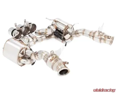 Meisterschaft Stainless Steel GTC EV Control Exhaust System with 3x102mm Round Split Tips Ferrari 458 Italia 10-15 - FE0311635
