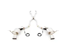 Meisterschaft Titanium GTC Roar Super Racing Series Exhaust System with 2x130mm Round Split Tips Jeep Grand Cherokee SRT8 6.4L HEMI V8 11-18