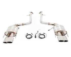 Meisterschaft Titanium GTC EV Controled Exhaust System with 4x120x80mm Oval Split Tips Lexus RC-F V8 15-16