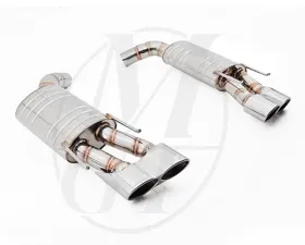 Meisterschaft Stainless GT Racing Exhaust 4x120x80mm Tips Mercedes-Benz S63 V8 Bi-Turbo 11-13