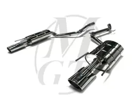 Meisterschaft Stainless GT Racing Exhaust 2x120x80mm Tips Mercedes-Benz CL600 V12 Bi-Turbo 07-10