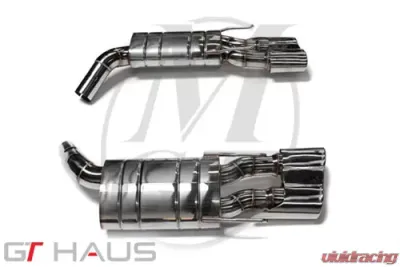 Meisterschaft Stainless GT Racing Exhaust 4x120x80mm Tips Mercedes-Benz CL600 V12 Bi-Turbo 07+ - ME1021217