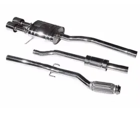 Meisterschaft Stainless Steel GT Racing Complete Primary Catback Exhaust System w/2x102mm Round Split Tips Mini R56 Cooper S 07-13