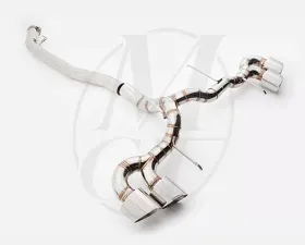 Meisterschaft Stainless GT Racing Exhaust Round Split Style 4x120mm Tips Nissan GT-R R35 2009-2021