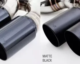 Meisterschaft Matte | Gloss Black Round 2x120x80mm Dual Exhaust Tips