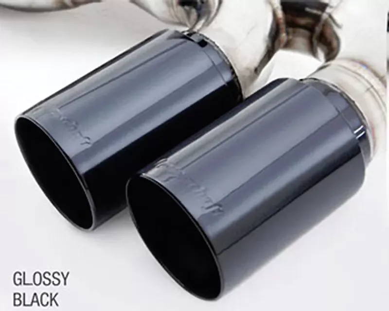 Meisterschaft Matte | Gloss Black Chrome 4x120x80mm Quad Exhaust Tips - OP100089