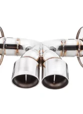Meisterschaft Titanium GT Racing Exhaust System with 2x102mm Round Split Tips Porsche 987.2 Boxster | S 13-16                                     - PO0212203 - Image 2