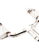 Meisterschaft Titanium GTS Ultimate Sport Performance Exhaust System with 2x102x90mm Round Split Tips Porsche Panamera S | 4S | GTS | Turbo | Turbo S V8 Executive Model LWB 10-15                                     - PO0842507 - Image 3