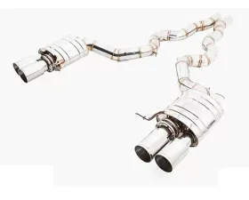 Meisterschaft Stainless GT Racing Axle Back Muffler 4x102mm Tips BMW M5 Sedan F10 12-15