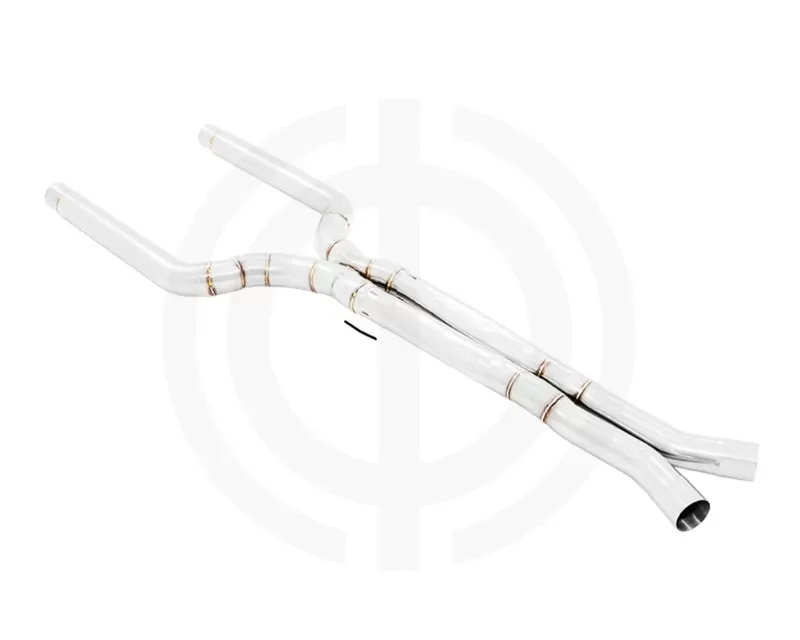 Meisterschaft Stainless Steel LSR Mid Resonator Delete Pipes 90mm BMW M8 | M8c Coupe/Cabriolet 2020+ - BM4613000