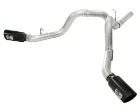 aFe Power ATLAS Aluminized Steel DPF Back 4 Inch Exhaust with Black Tip Chevrolet Silverado | GMC Sierra 2500/3500 11-13