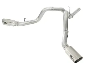 aFe Power ATLAS Aluminized Steel DPF Back 4 Inch Exhaust with Polished Tip Chevrolet Silverado | GMC Sierra 2500/3500 11-13