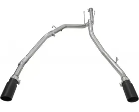 aFe Power MACH Force Xp 2.5inch DPF Back Stainless Steel Exhaust System with Black Tips Dodge RAM 1500 EcoDiesel V6 3.0L 14+