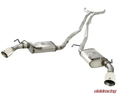 aFe Power Stainless Steel 2.5 Inch Catback Exhaust w/Polished Tip Chevrolet Camaro V6 2010-2013 - 49-44042-P