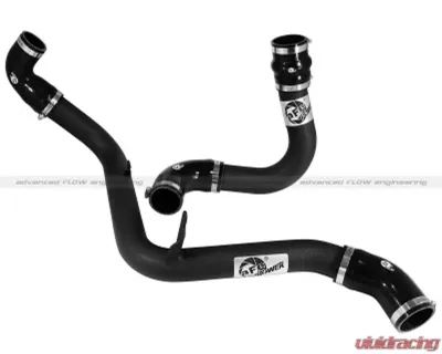 aFe Power Bladerunner 2.5 inch Black Intercooler Hot and Cold Side Tubes with Couplings and Clamps Kit Ford Focus ST 13-15 - 46-20184-B