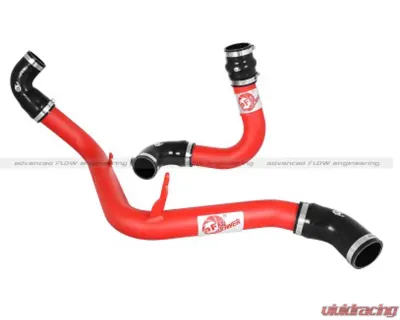 aFe Power Bladerunner 2.5 inch Red Intercooler Hot and Cold Side Tubes with Couplings and Clamps Kit Ford Focus ST 13-15 - 46-20184-R