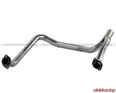 aFe Power Twisted Steel 2-1/2in Stainless Steel Exhaust Y-Pipe Jeep Wrangler V6 3.6L Auto Trans 12-14 - 48-46208