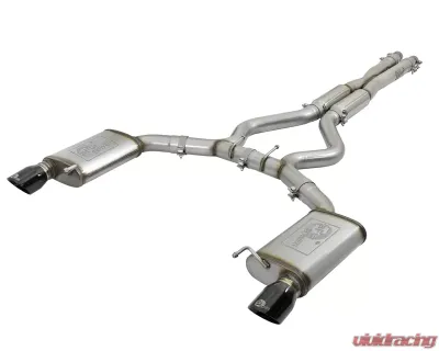 aFe Power Mach Force XP 3" Sport Toned Catback Exhaust System w/ Black Tips Ford Mustang V6 | Mustang GT V8 2015-2022 - 49-33087-B