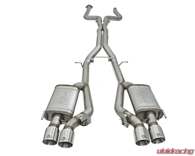 aFe Power MACH Force-Xp 3" 304 Stainless Steel Catback Exhaust System Cadillac ATS-V | V6 | 3.6L | Equipped w/Dual Mode Exhaust Valves 16-19 - 49-34078-P