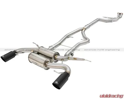 aFe Power Mach Force-Xp Stainless Steel 3"-2.5" Catback Exhaust w/Black Tips BMW 335i E90/E92 3.0L N55 11-13 - 49-36328-B