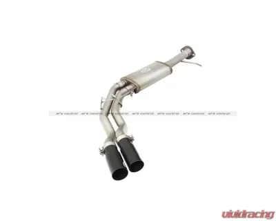 aFe Power Rebel Series Catback 3 inch into 2.5 inch Front Side Exit Stainless Steel Exhaust System w/Black Tips Ford F-150 Raptor 10-14 - 49-43071-B