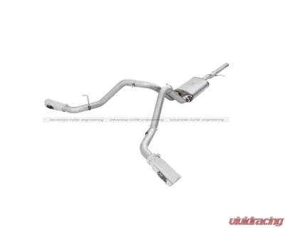 aFe Power Mach Force-Xp 3 inch Catback Stainless Steel Dual Exhaust System w/Polished Tips GM Silverado and Sierra 1500 14-15 - 49-44057-P