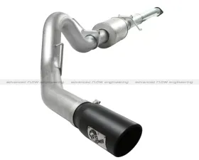 aFe Power ATLAS 4in Aluminized Catback Exhaust System w/304 SS Black Tip Ford F-150 EcoBoost V6 3.5L 11-14