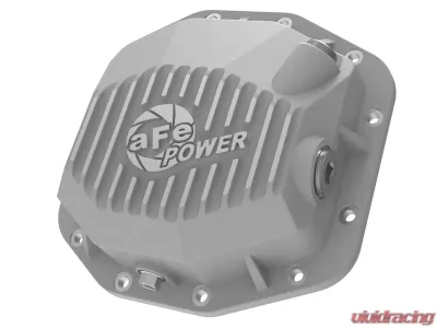aFe Power Street Series Rear Differential Cover Raw w/ Machined Fins Jeep Wrangler JL V6 3.6L 2018-2024 - 46-71000A
