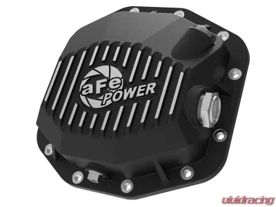 aFe Power Pro Series Rear Differential Cover Black w/ Machined Fins Jeep Wrangler JL V6 3.6L 2018-2024 - 46-71000B