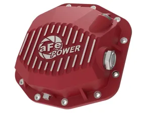 aFe Power Pro Series Rear Differential Cover Red w/ Machined Fins Jeep Wrangler JL V6 3.6L 2018-2024