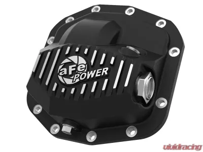 aFe Power Pro Series Front Differential Cover Black w/ Machined Fins Jeep Wrangler JL V6 3.6L 2018-2023 - 46-71010B