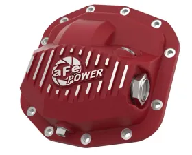 aFe Power Pro Series Front Differential Cover Red w/ Machined Fins Jeep Wrangler JL V6 3.6L 2018-2023