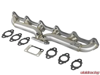 aFe Power Twisted Steel T-3 304 Stainless Header 1998-2002 Dodge Ram 2500/3500/4500 - 48-32020