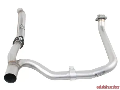 aFe Power Twisted Steel Loop Delete Downpipe & Y-Pipe 2" to 2-1/2" Aluminized Steel Exhaust System Jeep Wrangler (JK) Unlimited 12-17 V6-3.6L (4-Door) - 48-06210