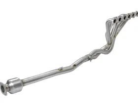 aFe Power Twisted Steel Long Tube Header & Connection Pipes; Street Series Nissan Patrol (Y61) 01-16 I6-4.8L (4-Door w/ Auto Trans.)
